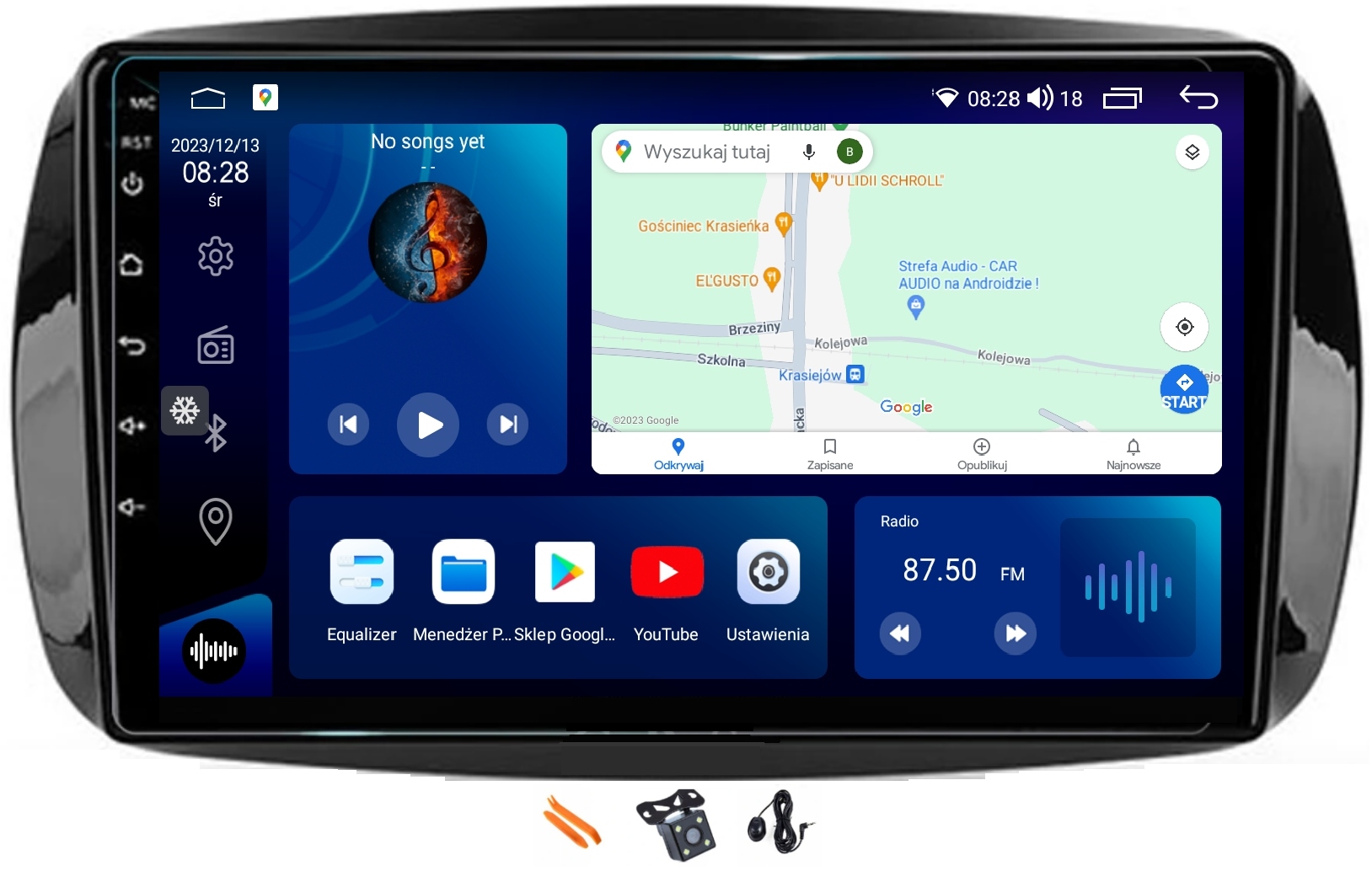 Rádio Android Gps Lte Qled Carplay 64GB Smart Fortwo W453 A453 C453 15-19