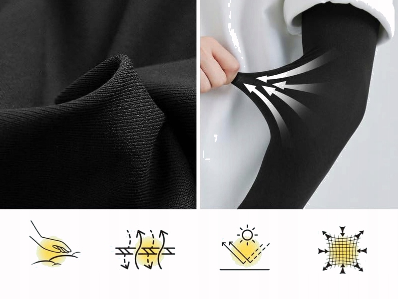 4szt ELASTYCZNE RĘKAWY KOMPRESYJNE SPORTOWE NA RĘKĘ UV ROWER BIEGANIE Rozmiar uniwersalny