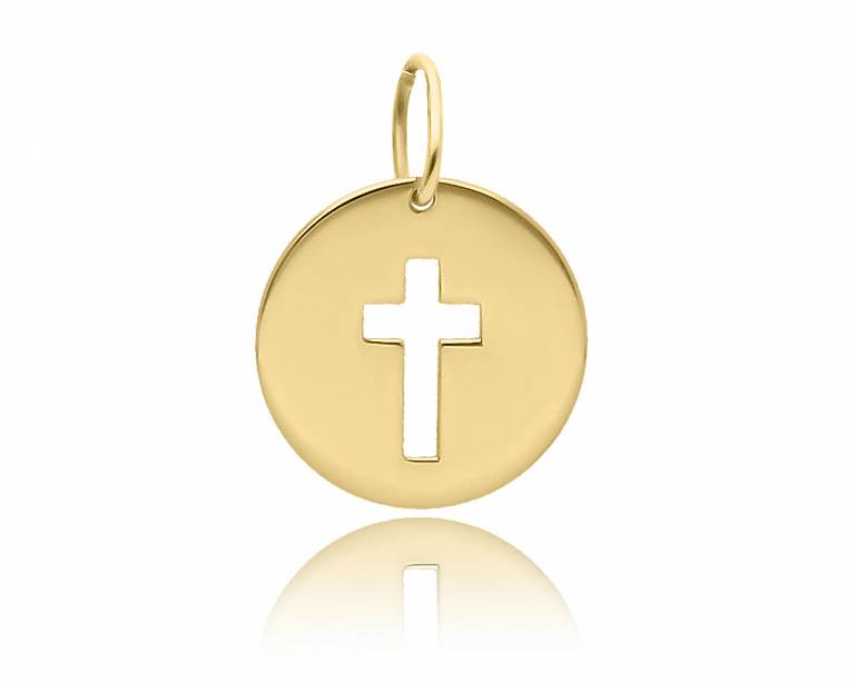 Zlatý přívěsek křížek přívěsek dámský pr.585