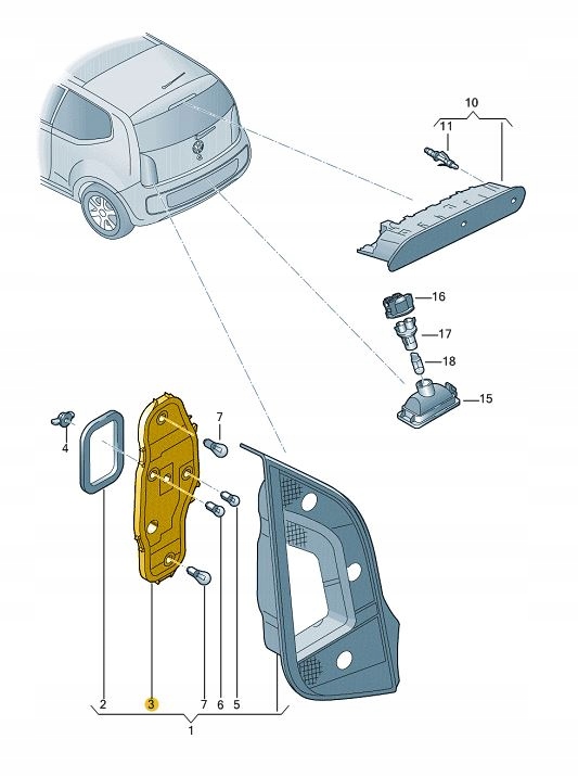1S0945258 - THE CONTRIBUTION OF THE LAMP VW Up! rear right