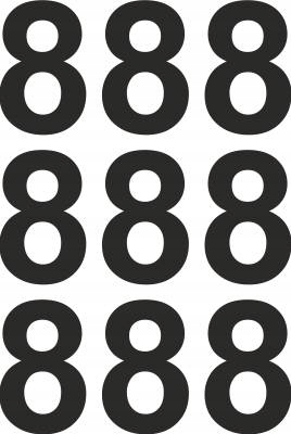 15 CM SAME 8 CYFRY LICZBY NAKLEJKI SAMOPRZYLEPNE NUMERY Z FOLII WODOODPORNE