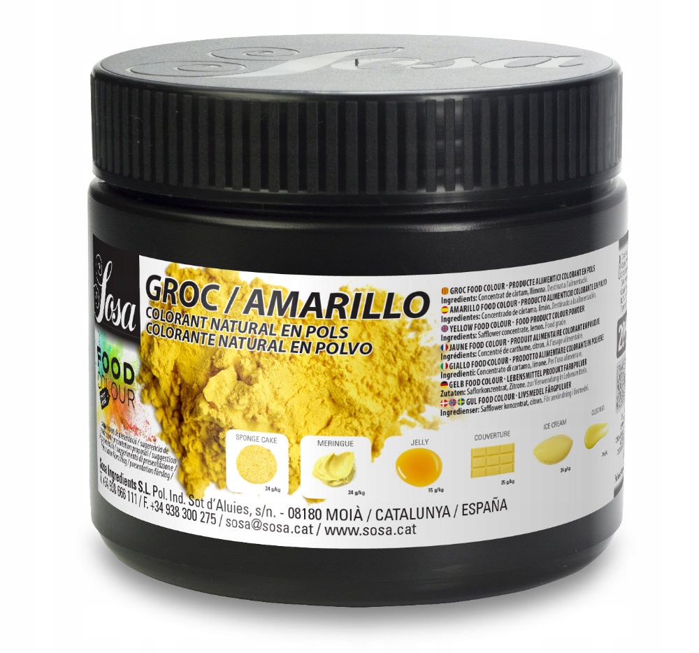 Levně Žluté potravinářské barvivo Sosa 200 g