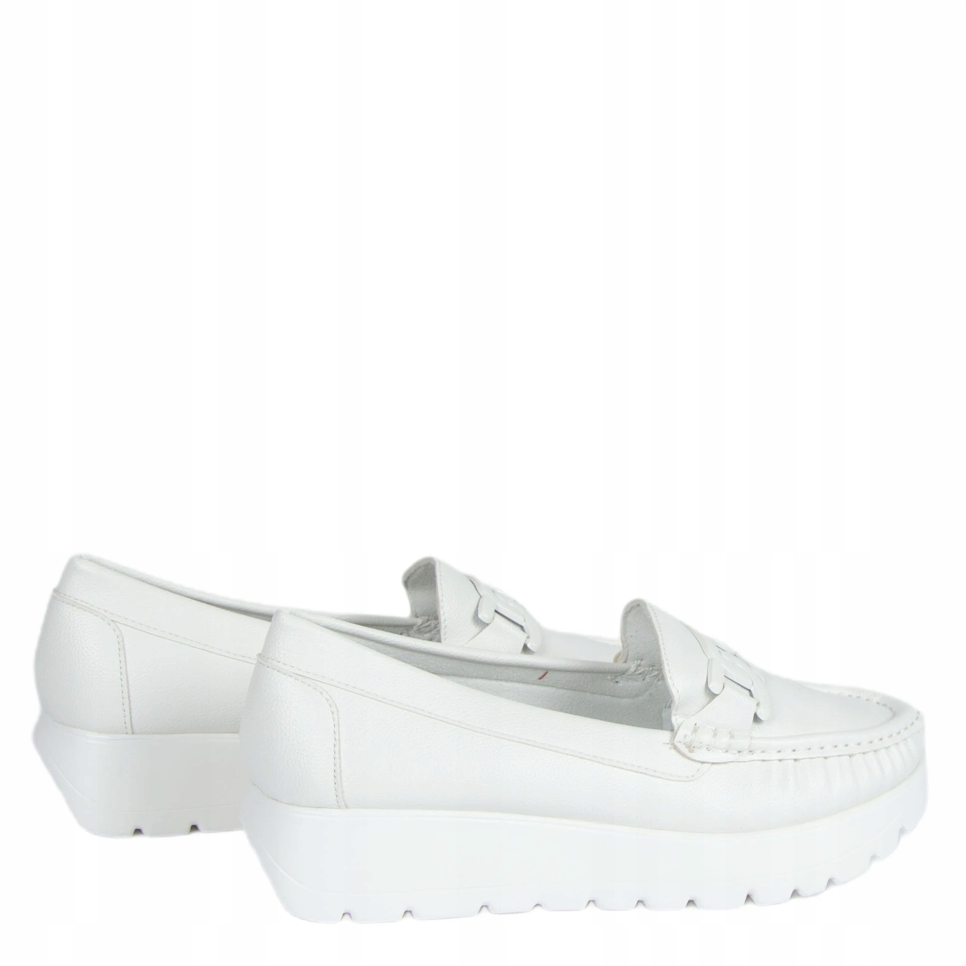 GOODIN GD-FL-6010 MOKASYNY SKÓRA LICO KOTURN BIAŁE 39 Marka LaRoni