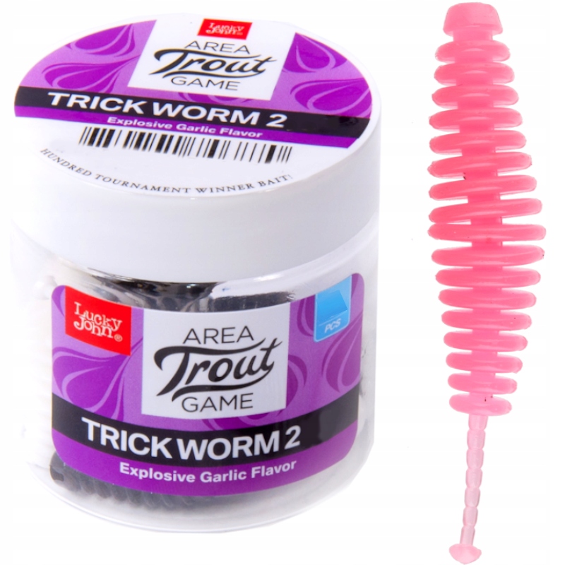 Przynęta Guma Robak Lucky John Trick Worm 2" 5cm F05 10szt. Na Pstrąga