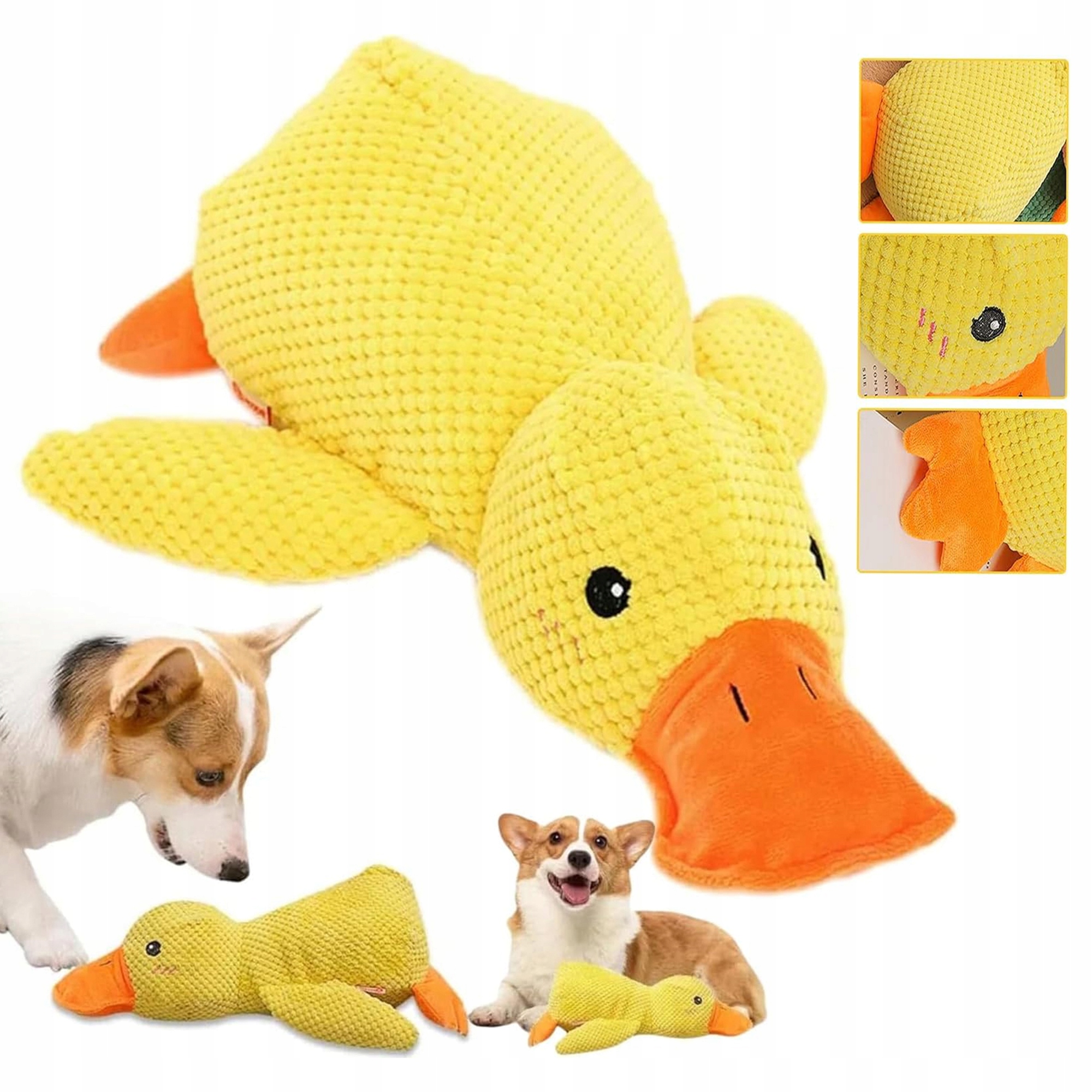 Levně Kachna Plyšák Hračka Pro Středního Psa Kvákající Píská