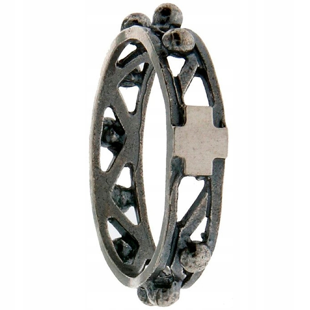 

Różaniec srebrny obrączka na palec dziesiątka r.10