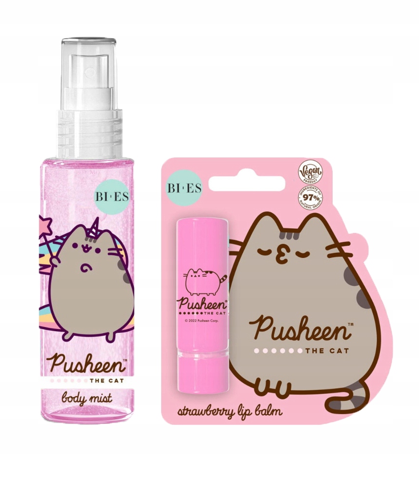 

Zestaw Pusheen Mgiełka Do Ciała, Pomadka Truskawka