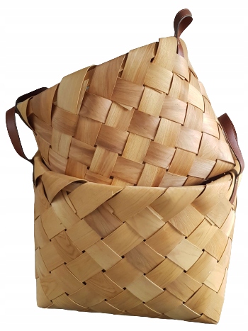 Sada košov s držadlami, hnedá, 2ks