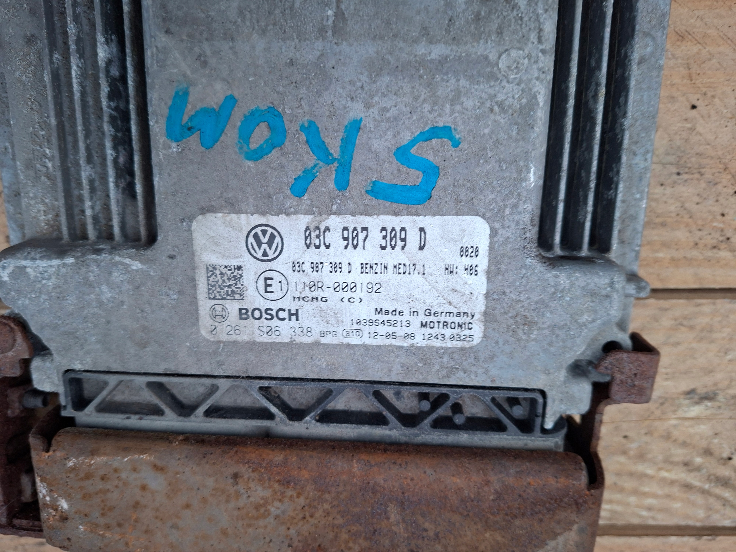 Computer Bedienteil DES MOTORS VOLKSWAGEN PASSAT B7 03C907309D