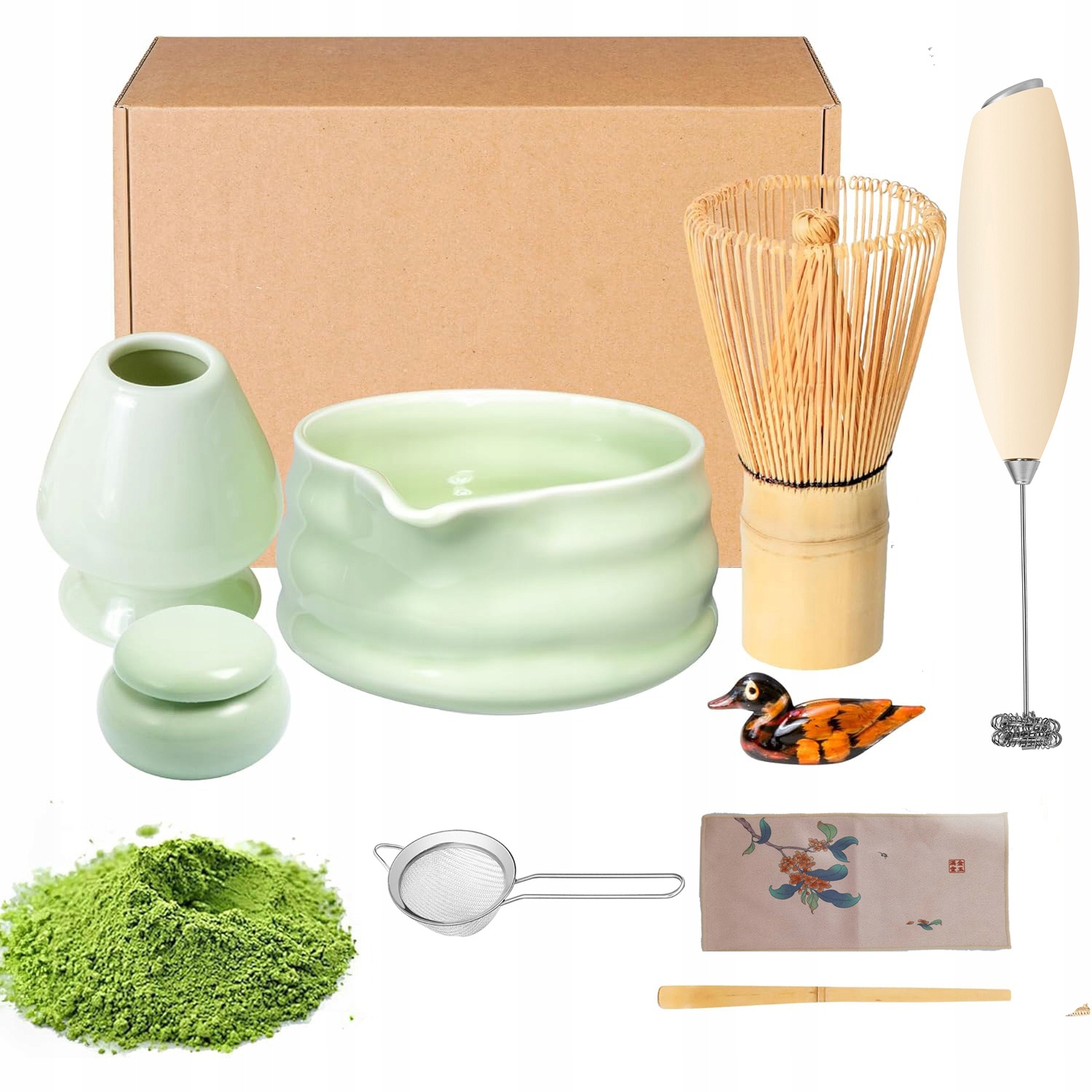 Levně Set Na Čaj Matcha 9el, Chasen, Chashaku, Metla, Podstavec