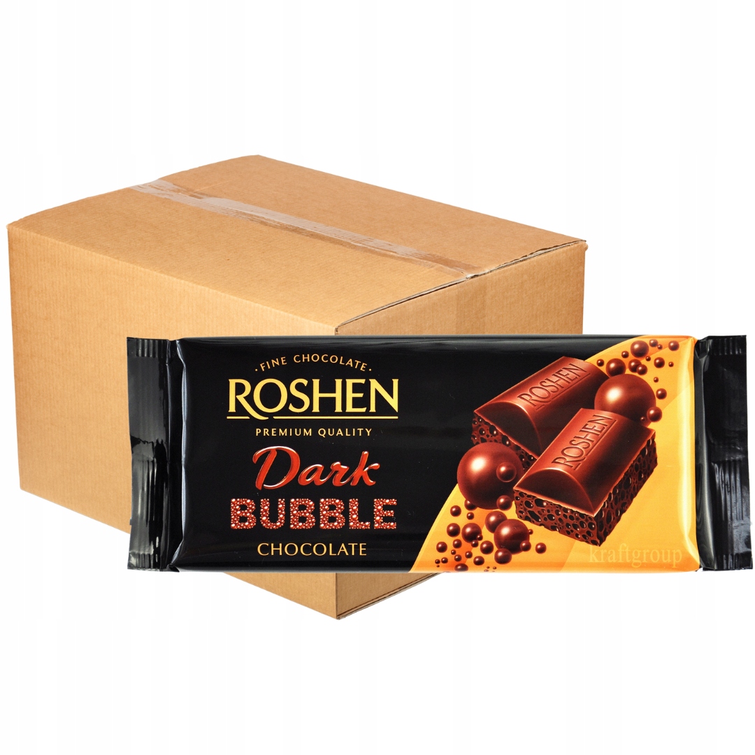 Roshen Czekolada gorzka bąbelkowa 80 g x 20 sztuk