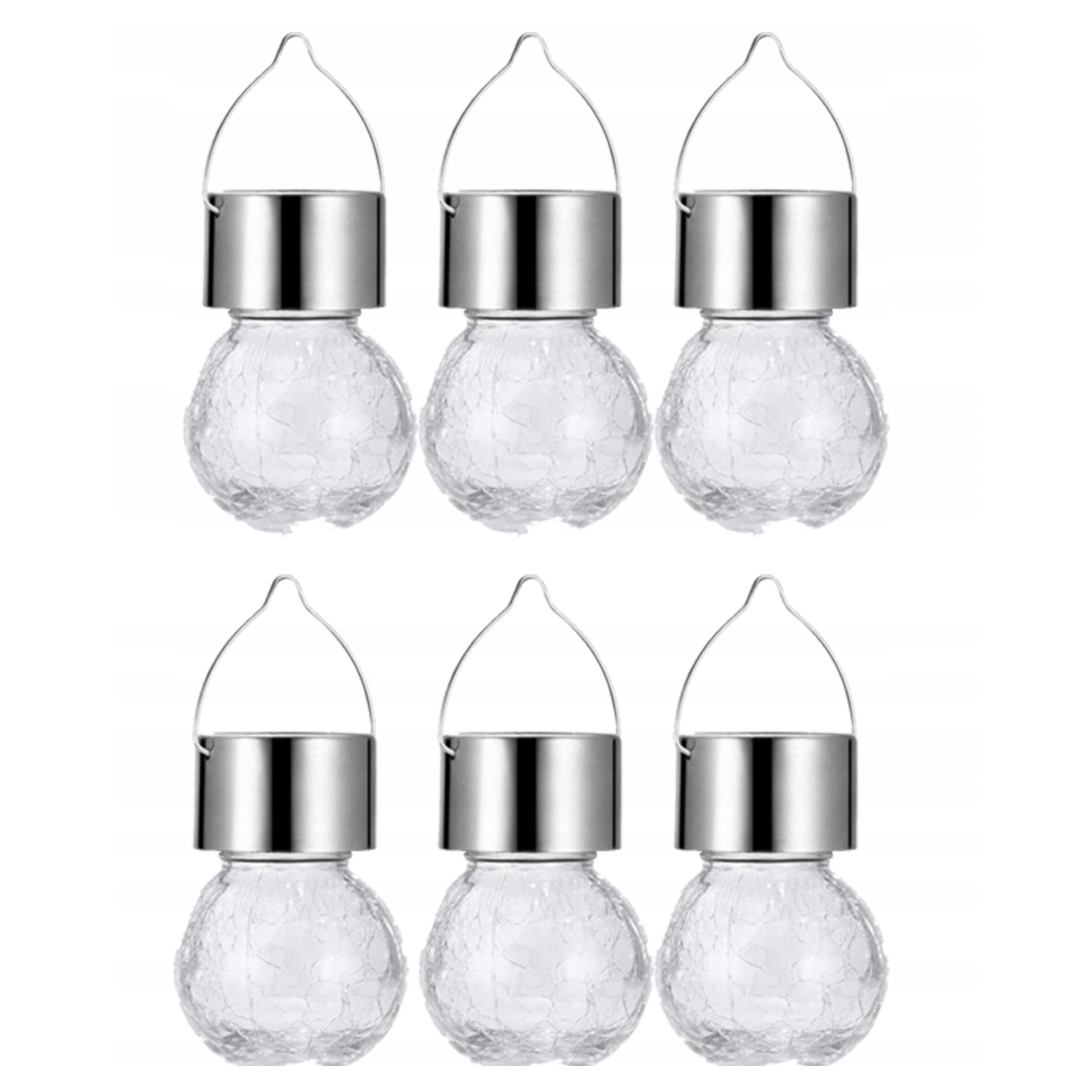 

Lampa Ogrodowa Led Solarna Kula Wisząca Szklana x6