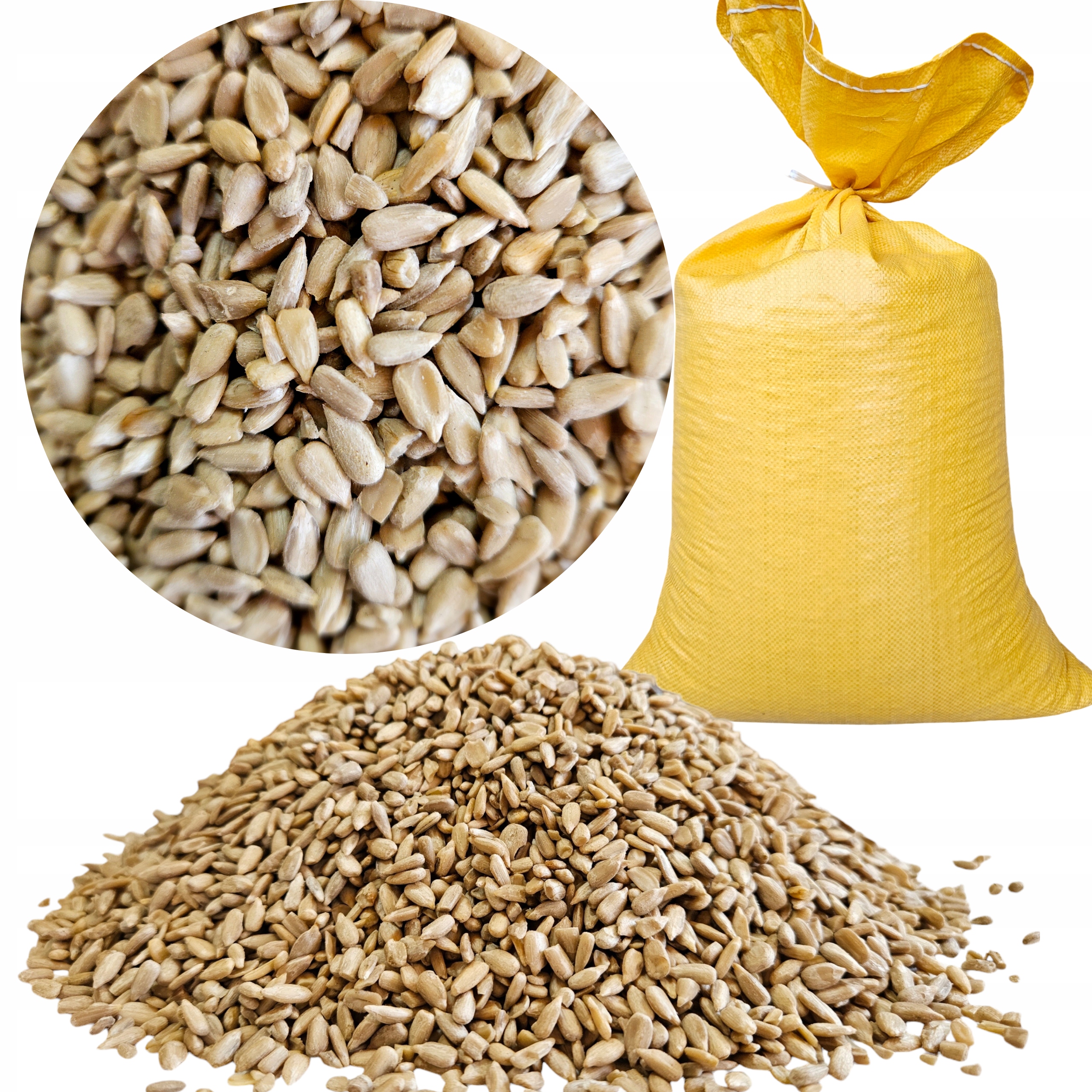 Levně Slunečnicová Semínka Loupaná Pro Ptáky Holuby Papoušky Krmivo 10 kg