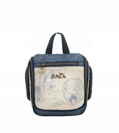 Kosmetyczka Anekke tekstylna miękka rozkładana do zawieszenia