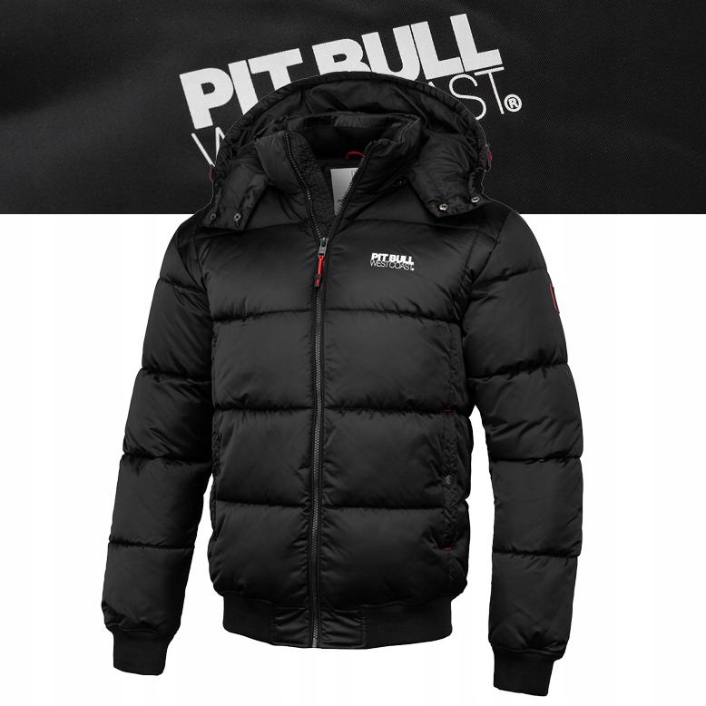 

Męska Kurtka zimowa Pitbull Pikowana z Kapturem