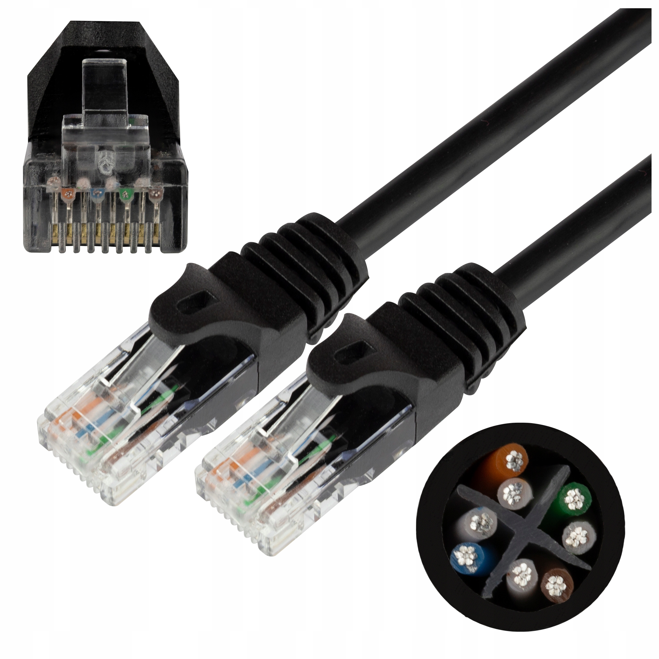 

Neku Kabel Patchcord Utp RJ45 kat.6 czarny 0,25m