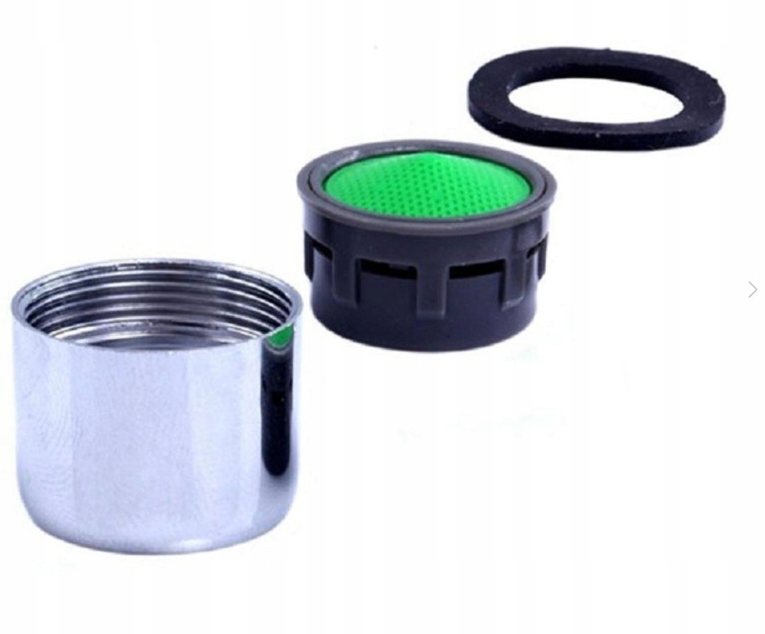 PERLATOR NAKŁADKA KRAN BATERII ADAPTER OSZCZĘDZAJĄCY WODĘ + USZCZELKI 22m Marka bez marki