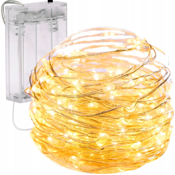 

Lampki Drucik 80 Led Mikro Girlanda Ciepły Biały