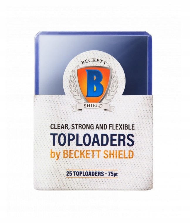 Paczka 25 Toploaderów Beckett Shield: 25x Clear 75pt Toploaders