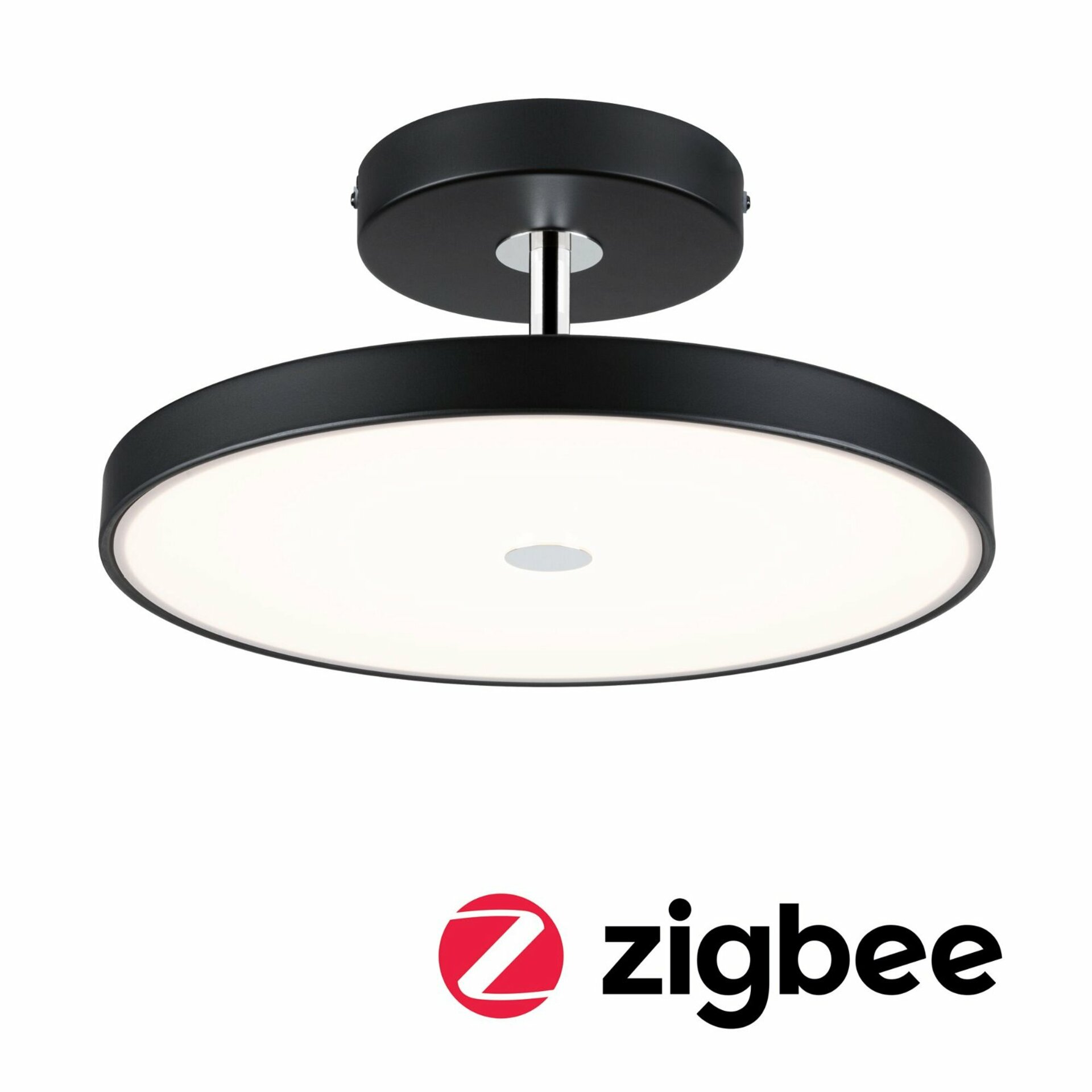 Paulmann Led stropné svietidlo Zigbee Hildor 25W 2700K stmievateľné čierna/chr