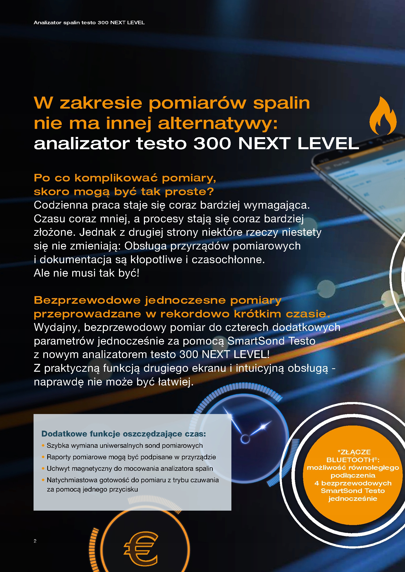 Testo 300 NEXT LEVEL analyzátor spalín + tlačiareň + Senco O2 vykurovací výkon 1 W