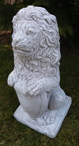 Ozdoba betonowa Zestaw Lew Tarcza Biały 2 szt Producent inna