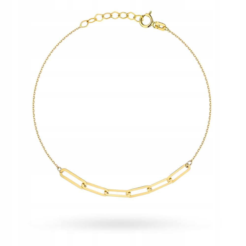 Zlatý náramek 585, šest propletených článků, krásný doplněk k stylingu