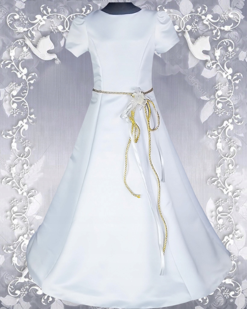 Alba komunijna sukienka do komunii taliowana IGA sznur komunia 134 Rozmiar 134