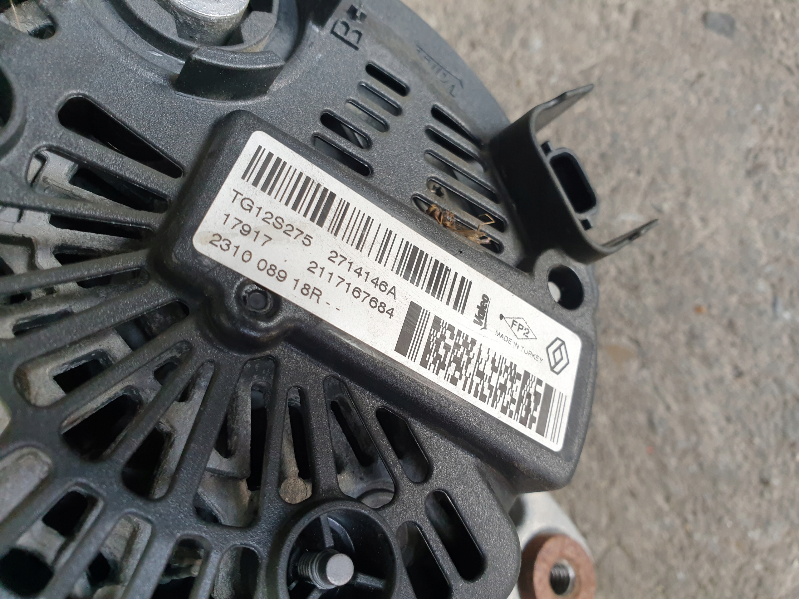 ALTERNATOR RENAULT CLIO 4 IV CAPTUR 2014- 231008918R 1.5 DCI