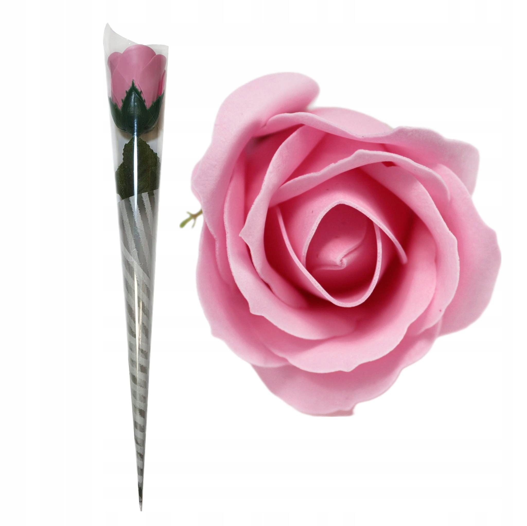 

Pachnąca róża mydlana 28 cm różowa