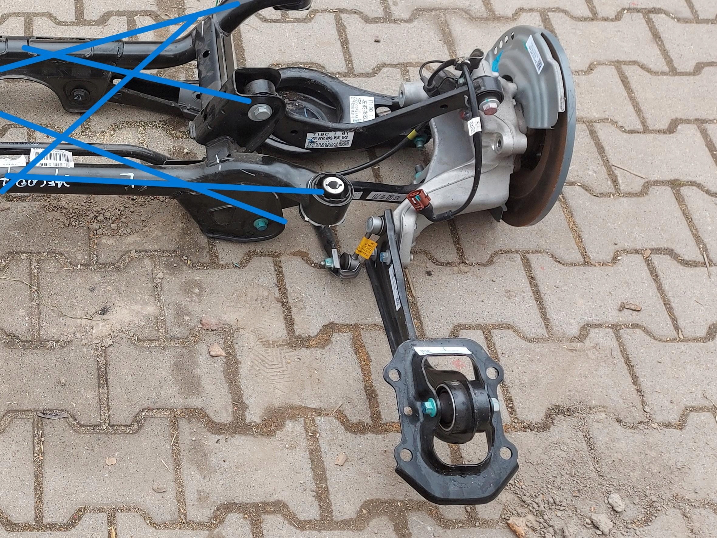 Jaecoo 7 PHEV 2025 sususpension left rear part rear. left side jaecoo7,645744