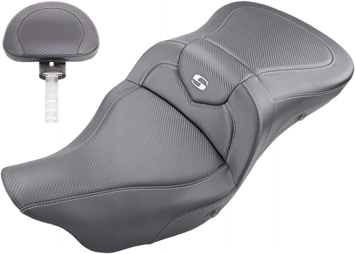 Predĺžené sedadlo s opierkou vodiča Road Sofa Cf, Harley Fl 08-