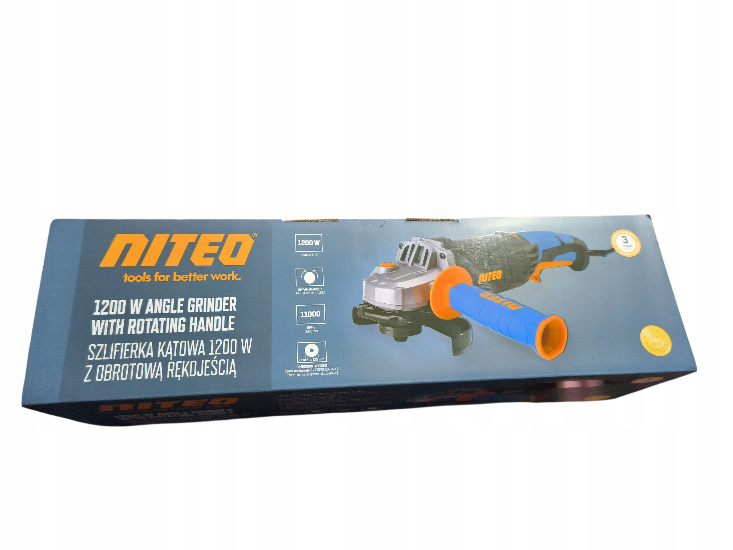 Szlifierka kątowa niteo 1200 w z regulacja obrotów