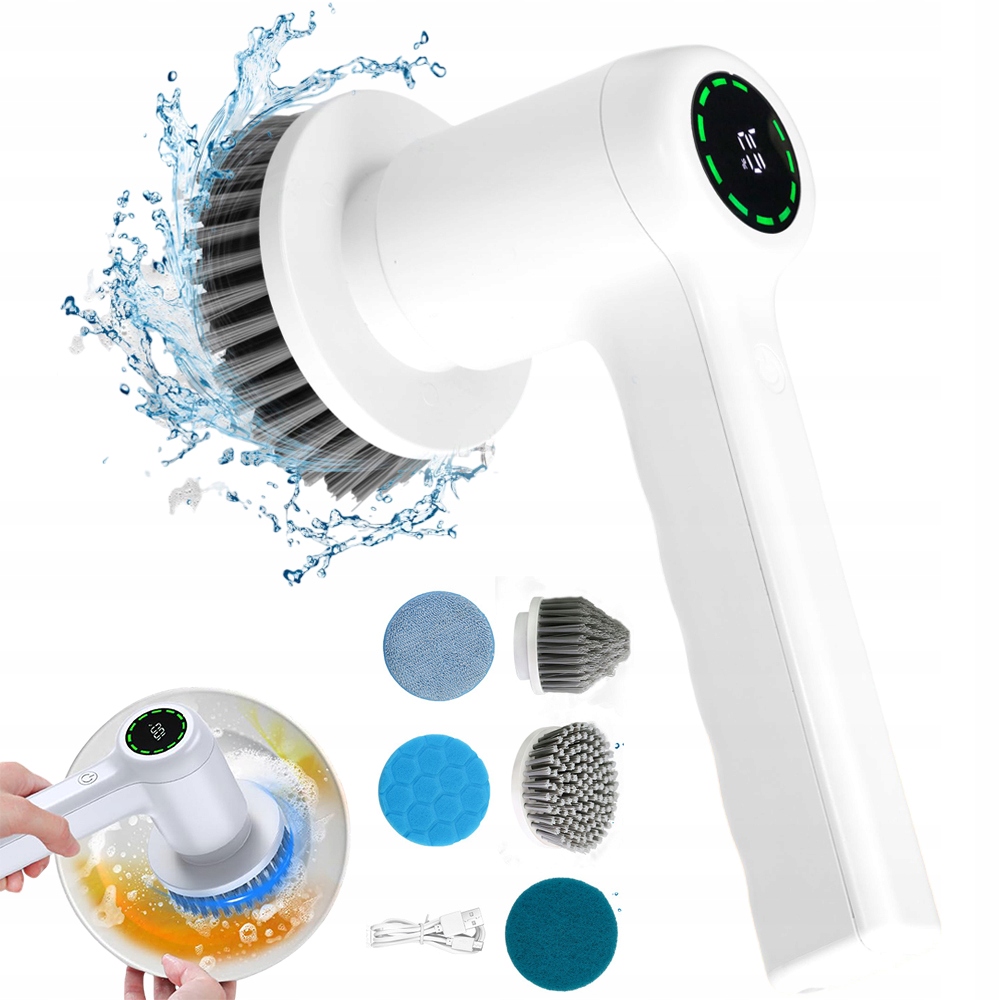 Levně Elektrický Čisticí Kartáč Scrubber Bezdrátový 6V1, Multifunkční