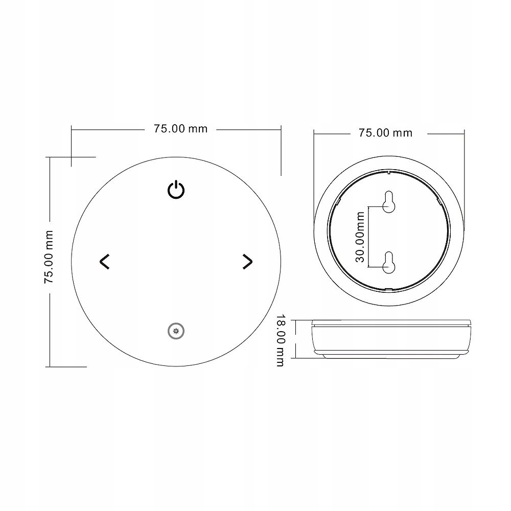 Pilot do kontrolera LED RGB/RGBW ściemnianie 1 strefa RF 2.4GHz Seria SD Marka bez marki