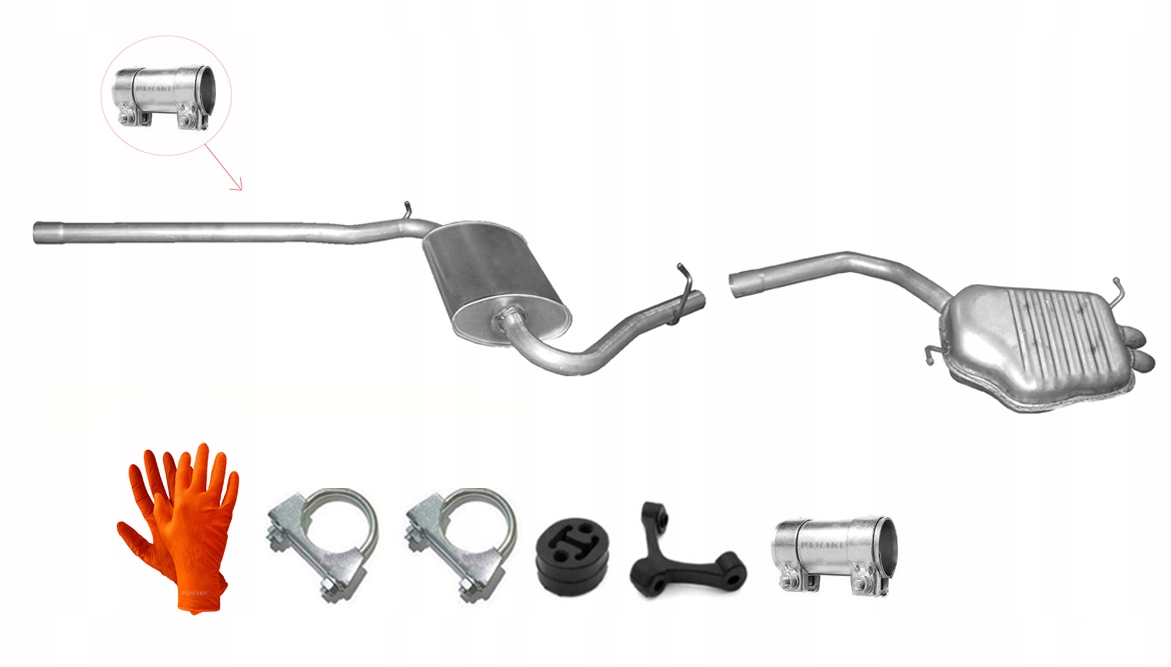 Audi A4 B6 1.9 TDi (2000-2004) Sedan Kombi Tlumič Středový Koncový