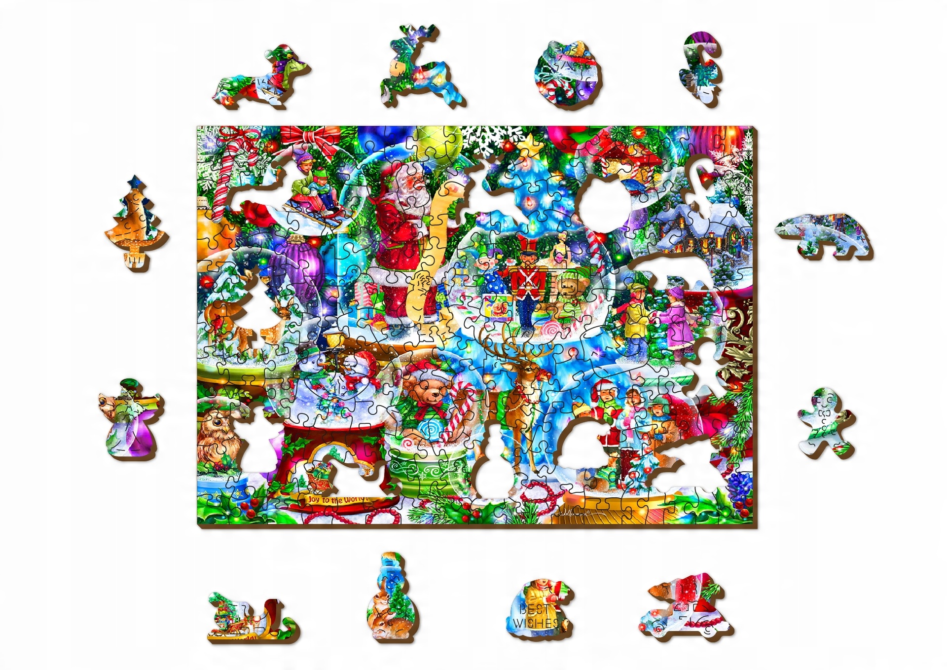 

Drewniane Puzzle 200 el Świąteczna Układanka