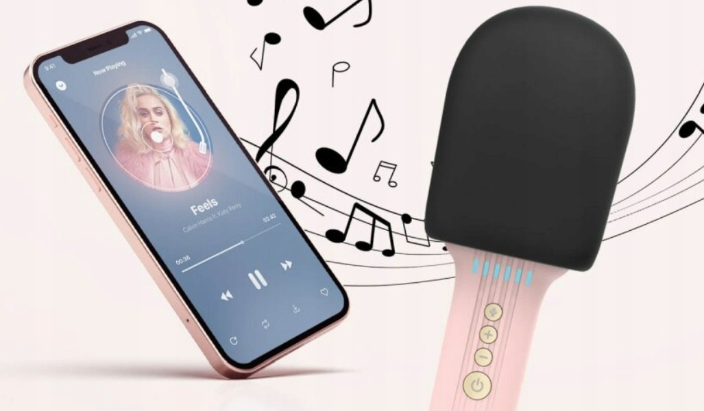 Forever SinGit Mikrofon z gąbką Bluetooth różowy Typ mikrofonu do ręki