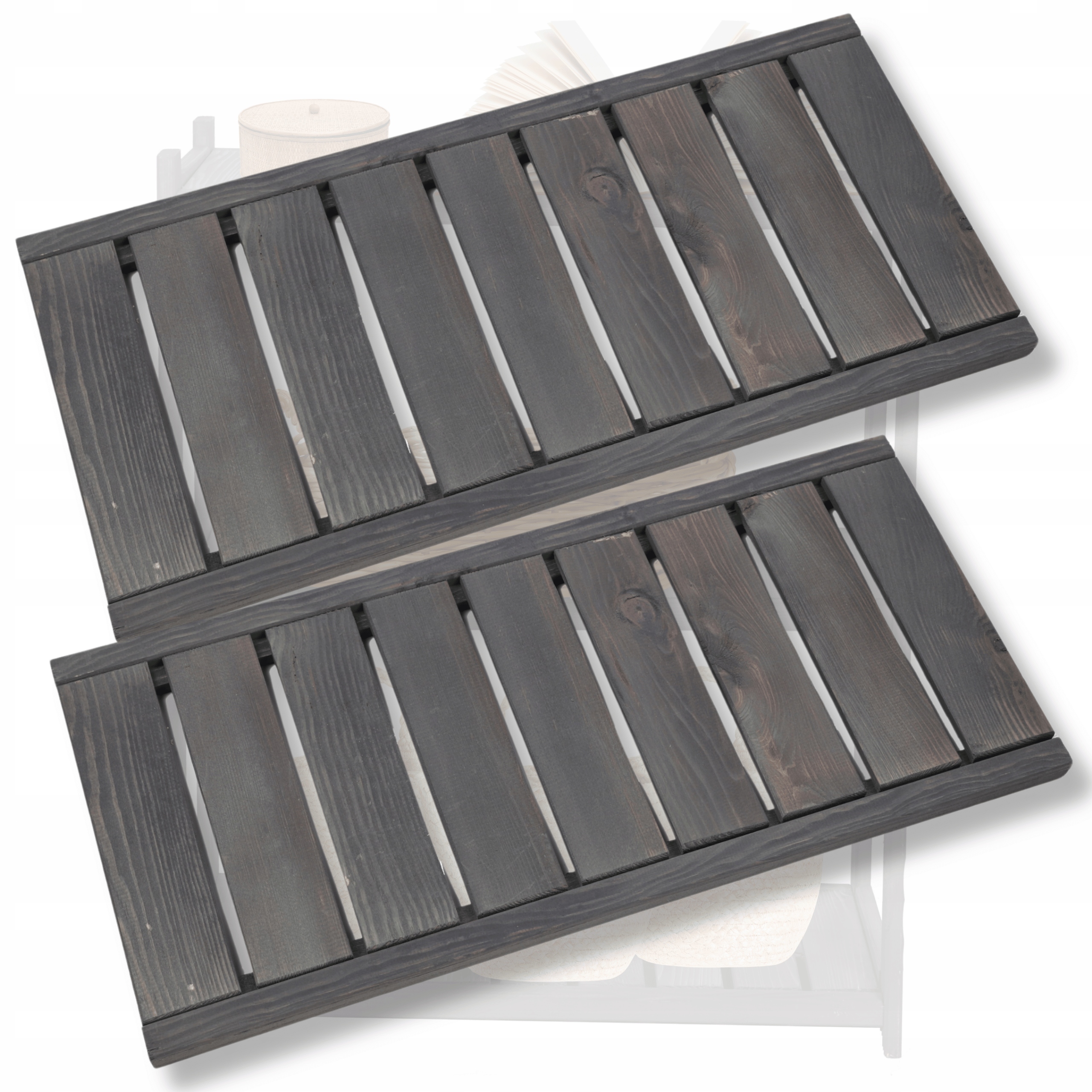 2x Dřevěná police pro regál Lsr 66,6x31,3 cm borovicová police Ažurová Eko
