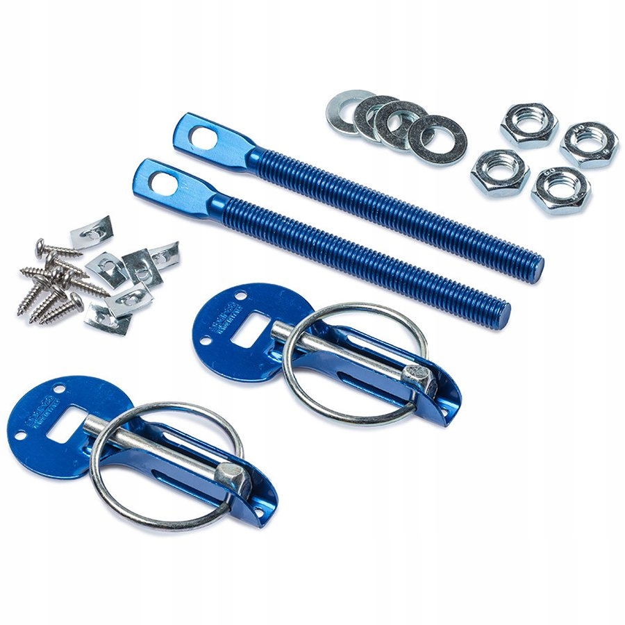 Zapinki kołkowe Sparco niebieskie aluminiowe