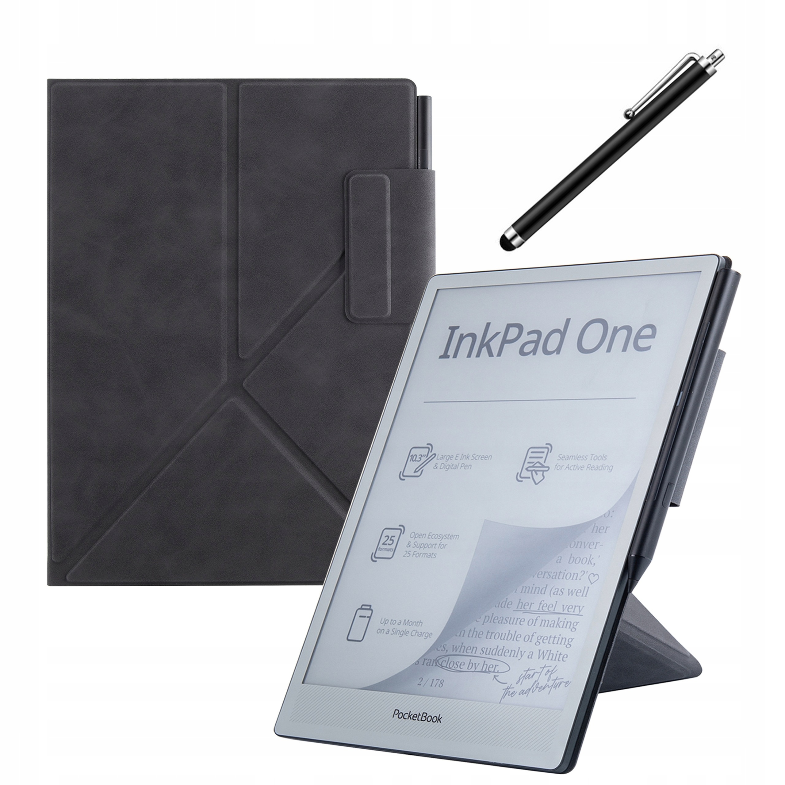 Pouzdro Smart Cover Origami Dotykové Pero pro PocketBook InkPad One 10,3"