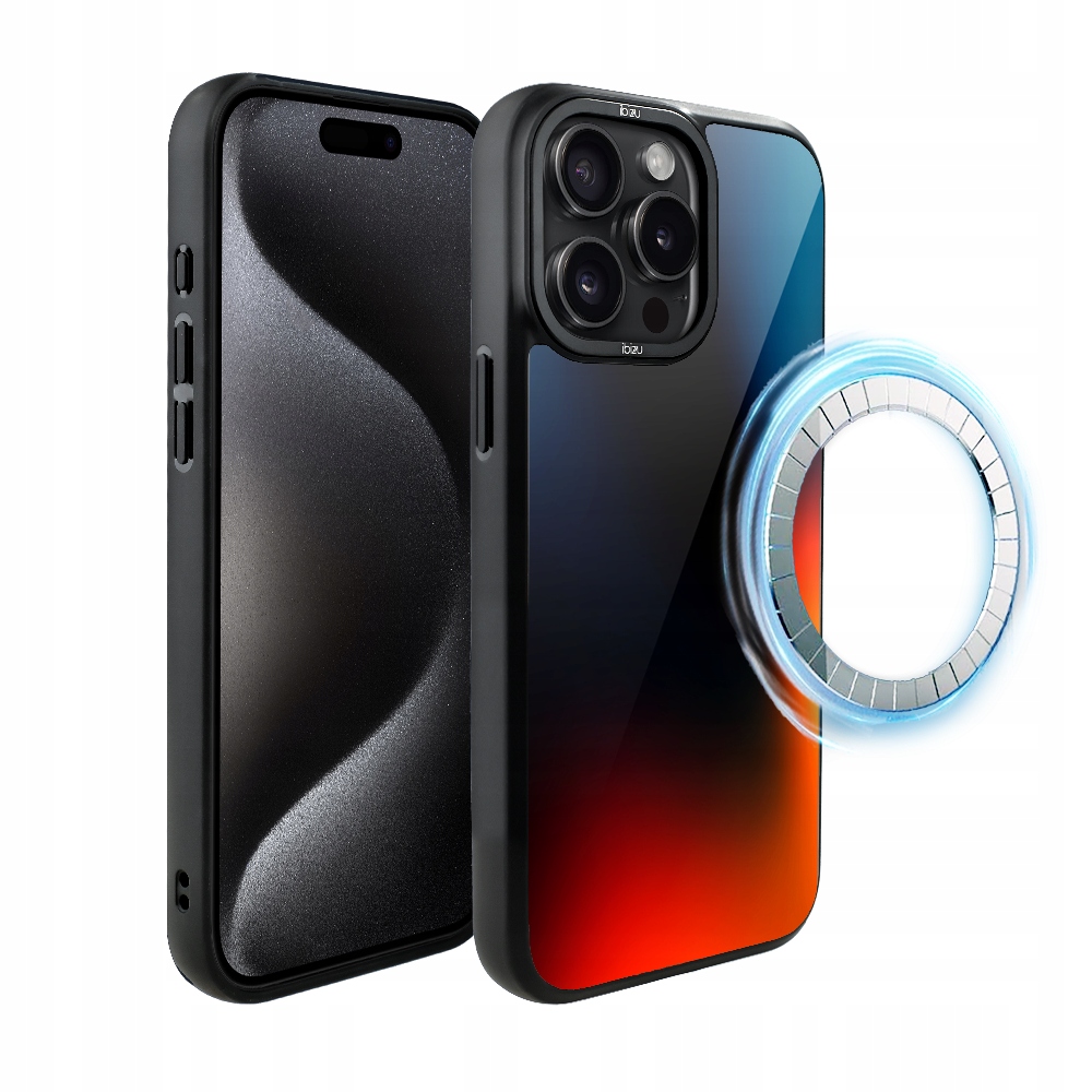 Matný Pouzdro Ibizu DropGuard pro iPhone 15 Pro s MagSafe, tmavě modrý