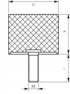 WIBROIZOLATOR D 30X15 M8 odbojnik gumowy EAN (GTIN) 5906196281290