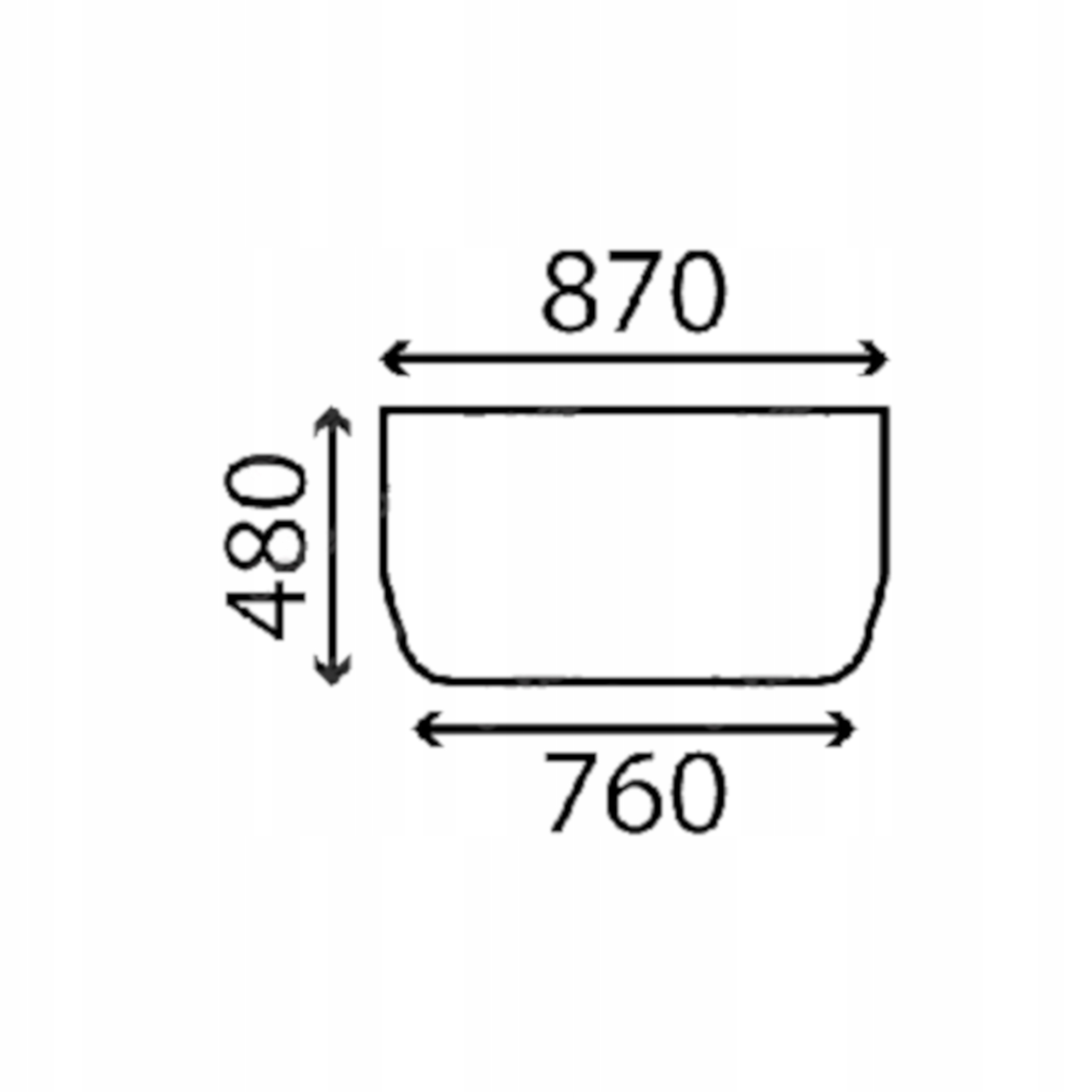 Volvo sklo přední spodní 14504140 (4168)