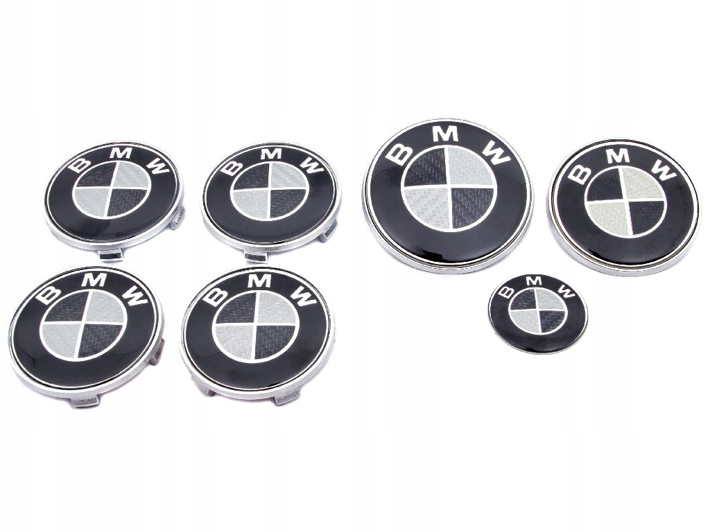 Znaczek Znaczki Emblemat Emblematy Czarne Black Carbon Bmw E90 Lift LCI