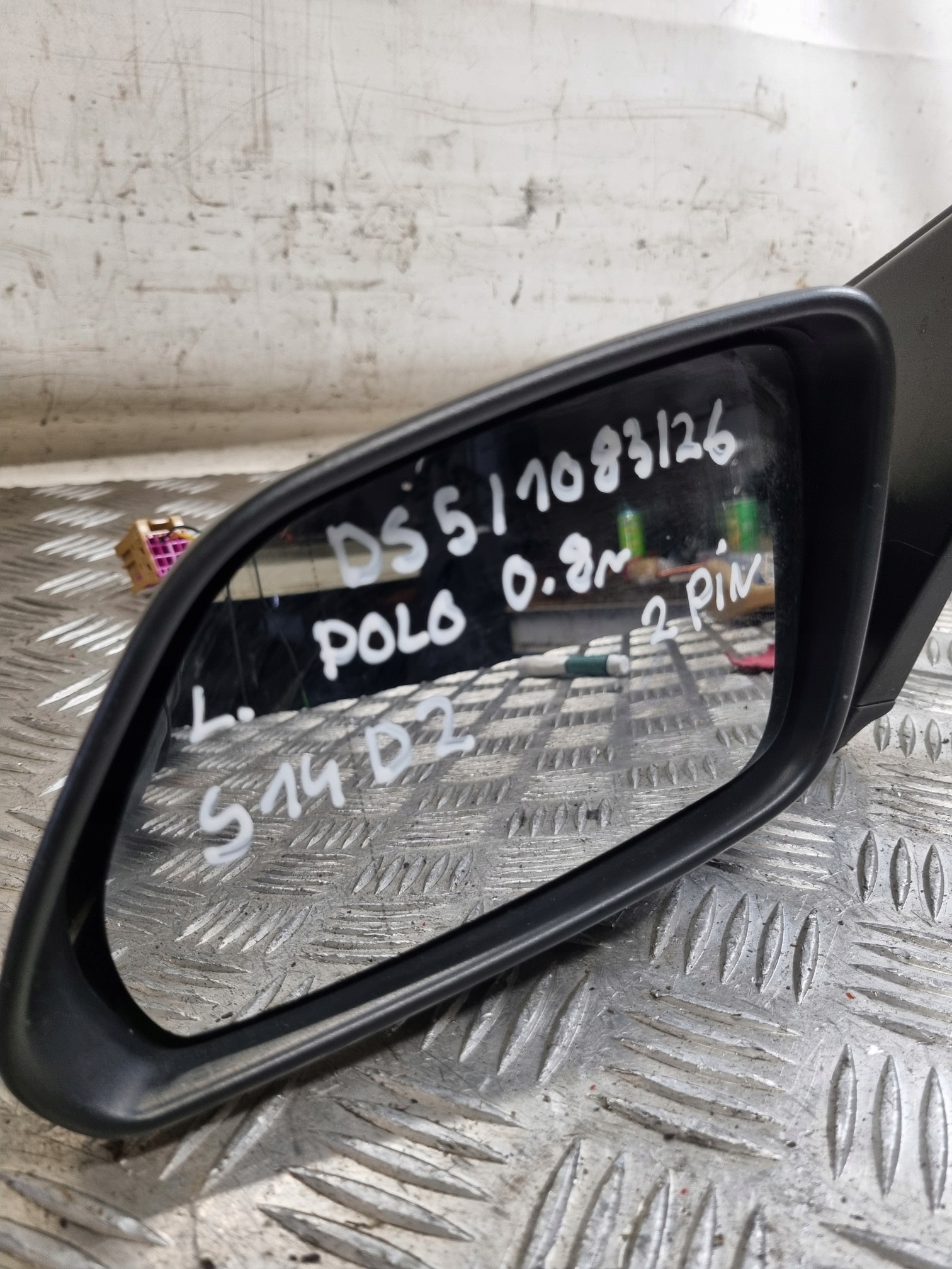 mirror left VW POLO IV LIFT 2PIN