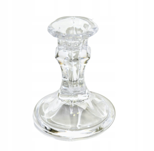 ŚWIECZNIK SZKLANY PRZEZROCZYSTY 8,2×10,2×4,7cm