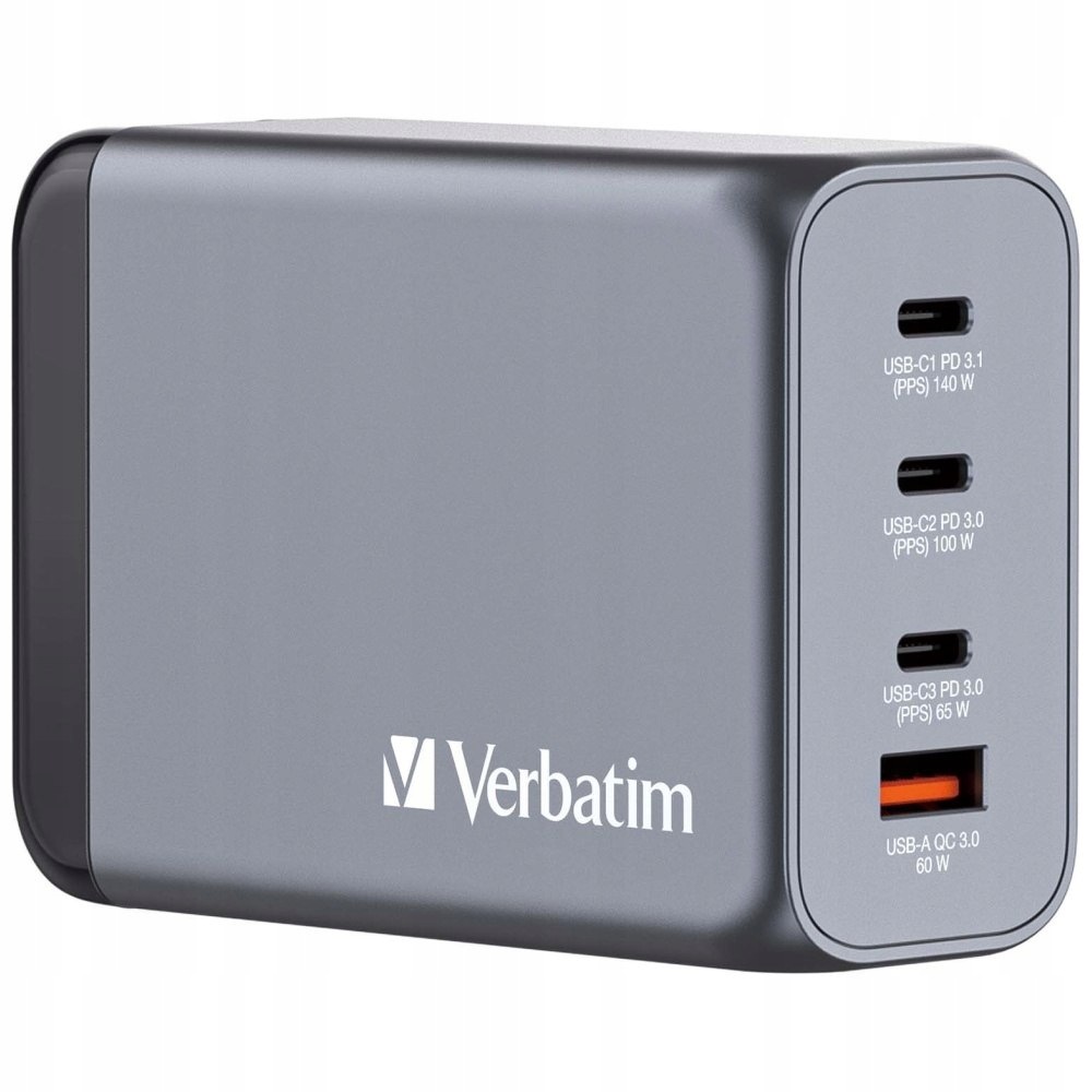 Verbatim Nabíjačka GaN 240W 3xUSB-C/USB-A Adaptér Eú/uk/us GNC-24