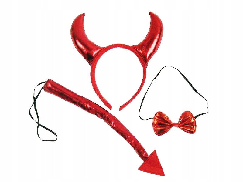 

Zestaw Opaska Ogon Muszka Strój Diabeł / Diablica