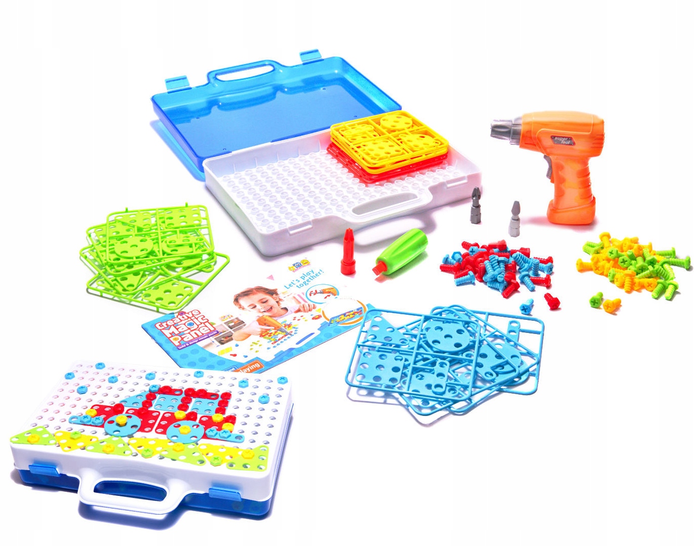 Klocki w walizce wkrętarka śrubki puzzle zestaw XL Kod producenta KX7838